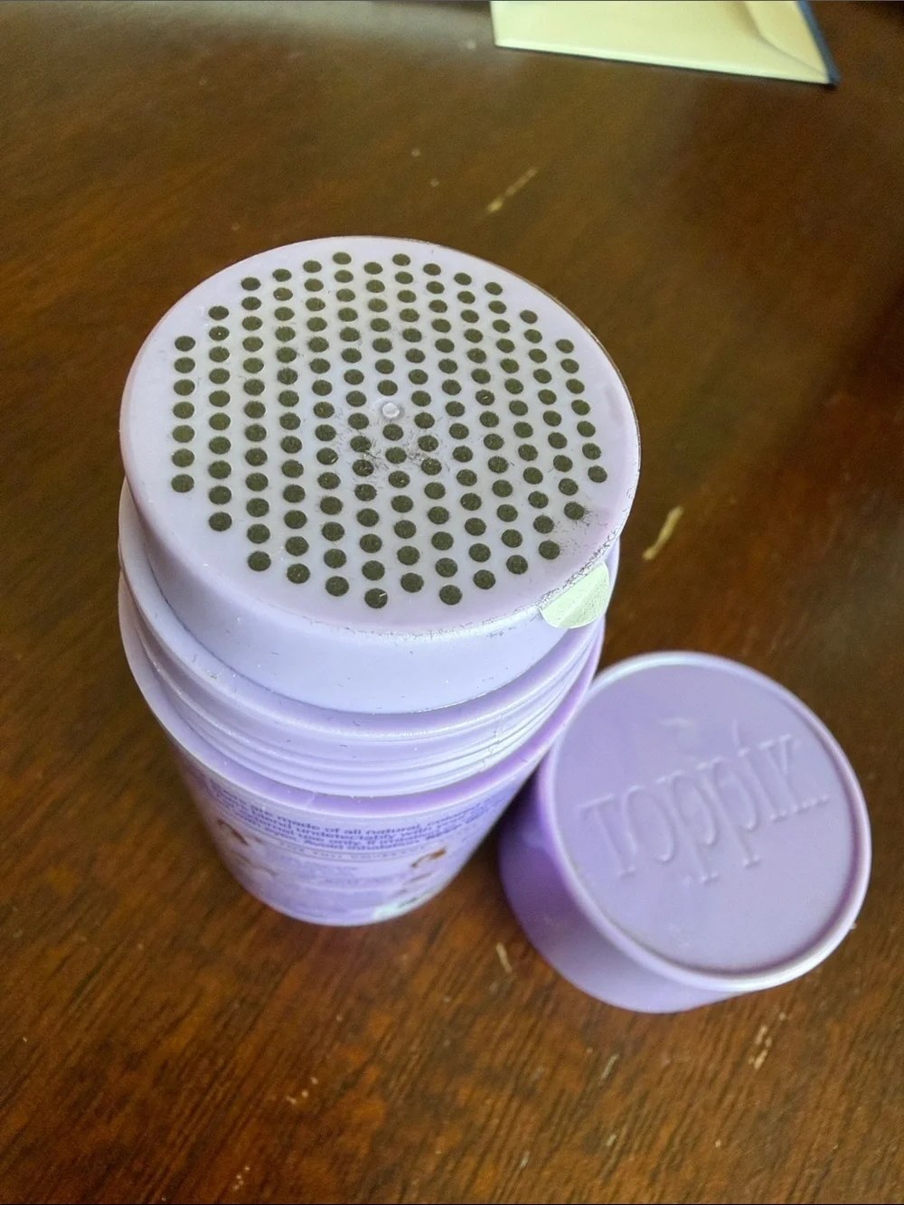 Dark Brown Hair Filler — Volumizing Micro-Fibers (Purple Bottle)